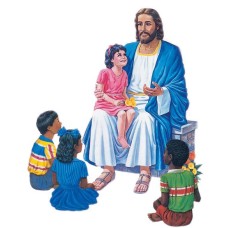 Jesus Seated with 4 Children 1601