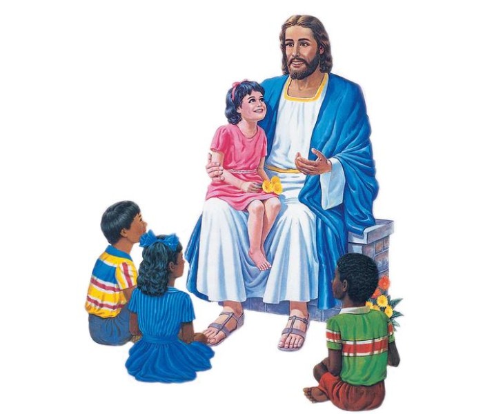 Jesus Seated with 4 Children 1601