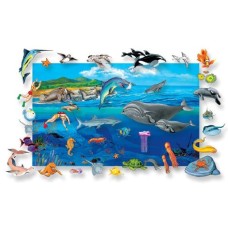 Sea Life with Background (Unmounted) 22385