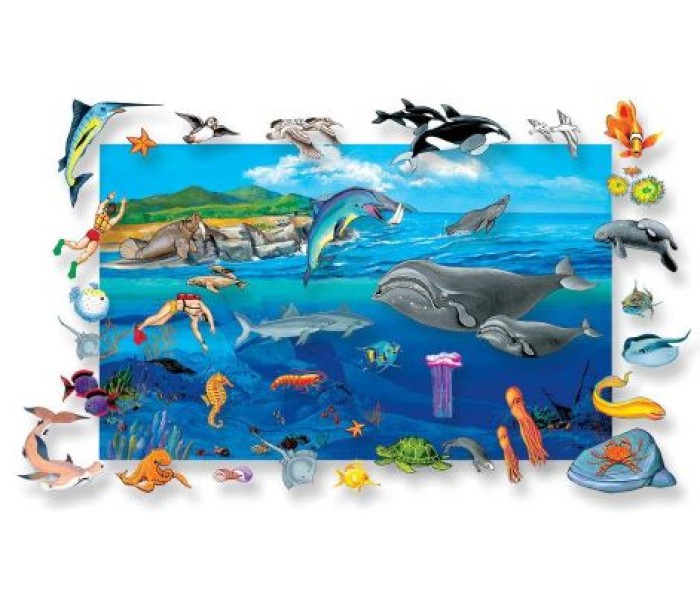 Sea Life with Background (Unmounted) 22385